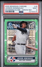 2020 Bowman Chrome JASSON DOMINGUEZ RC Spanning the Globe Green #41/99 PSA 9 SSP