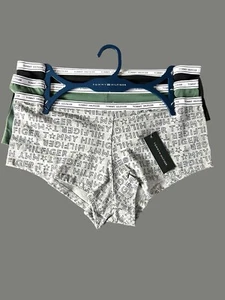 Tommy Hilfiger 3pcs~Cotton Briefs Logo Boy-shorts Sz. L~Multicolor~GREAT FIT! - Picture 1 of 3