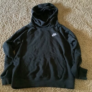 USED Nike Black Hoodie Sz Small Unisex White Check - Picture 1 of 4