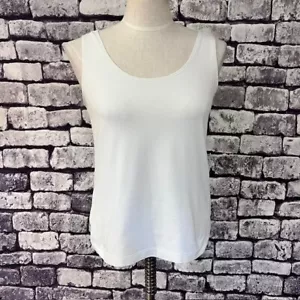 Chico's White Sleeveless Tank Size M Nylon & Spandex - Picture 1 of 7