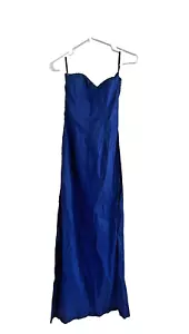 Jessica McClintock Royal Blue Sequin Strapless Gown Sz 6 Elegant PROM DRESS ๐ - Picture 1 of 5