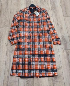 $4620 Burberry Scribble Check Car Coat Miltary Red 50 US 40 - Picture 1 of 7