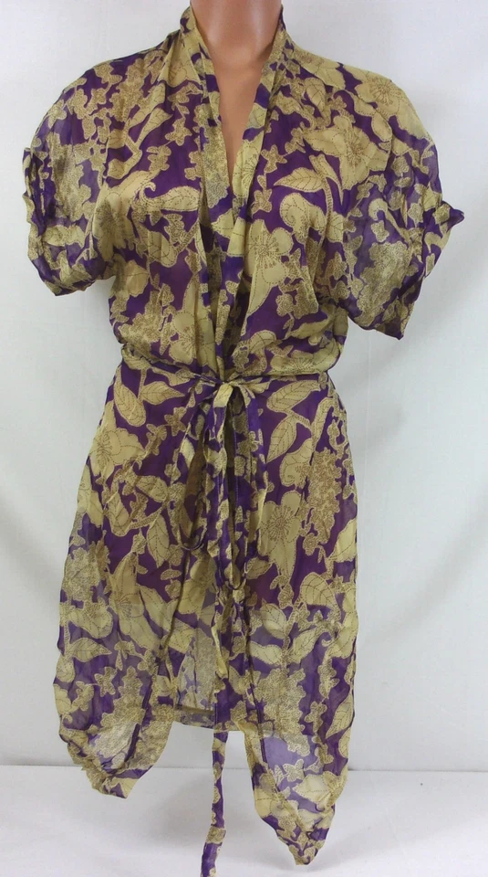 Sauvage Sheer Short Sleeve Kimono Cover Up Various Color/Prints Various Szs 167L - Image 1 of 1