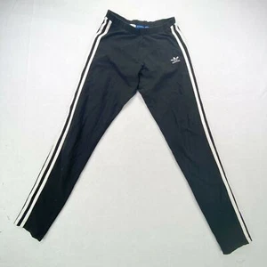 Adidas Pants Youth Kids Small Black White Comfort Elastic Waist Activewear Girl - Picture 1 of 5