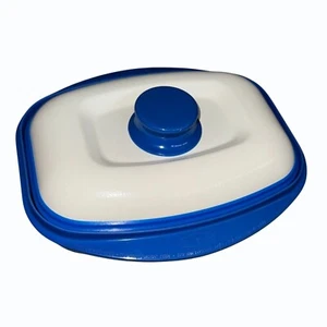 Range Mate Nonstick Microwave Grill Pan with Lid and Cookbook Blue - Picture 1 of 8