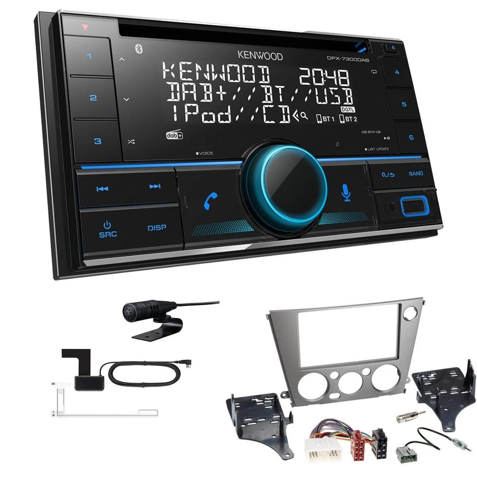 Kenwood DPX-7300DAB Autoradio Bluetooth für Subaru Legacy IV 2005-2009 schwarz
