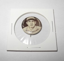1910-12 Sweet Caporal Baseball Coin Pin Roger Bresnahan Cardinals (Mouth Closed)