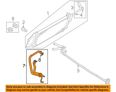 Conjunto de tubo de manguera enfriador de aceite de transmisión Super Duty Ford OEM 11-16 F-250 BC3Z7R081K Foto 1 de 2