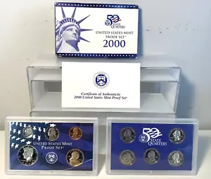 Vintage 2000 United States Mint Proof Set featuring 10 coins w/ COA - Picture 1 of 10