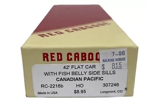 Red Caboose Kit HO RC-2216b 42’ Fish Belly Flat Car Canadian Pacific Car #307246 - Picture 1 of 5