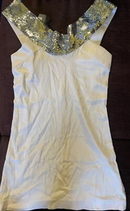Richmond "X" woman dress_42 (IT) (M/L))_white With Silver Sequins_silk_luxury - Picture 1 of 6
