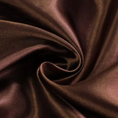 45" Shiny Satin Fabric by Yard for Dress, Craft, Upholstery, DIY, Lining BTY - Image 1 of 4
