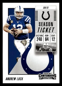2018 Panini Contenders Andrew Luck Season Ticket #58 - Picture 1 of 2