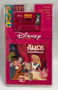 Disney Alice In Wonderland Read-Along Book with Cassette Tape Vintage 1979 New - Picture 1 of 6