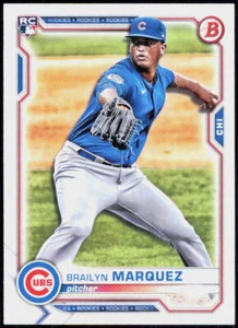 Bowman #43 2021 Brailyn Márquez Chicago Cubs novato radiocontrol - Imagen 1 de 2