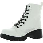 Mia Womens Tauren White Combat &amp; Lace-up Boots Shoes 9 Medium (B,M) BHFO 7833