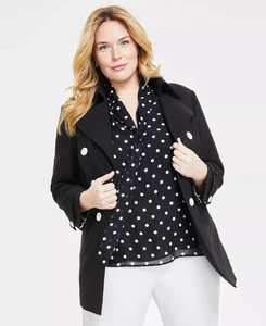Chaqueta para mujer Anne Klein talla grande talla 22W trinchera doble botonadura - Imagen 1 de 3