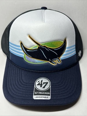 Tampa Bay Rays 47 Marca Script Snapback Camionero Sombrero Espuma Nuevo con Etiquetas Foto 1 de 4
