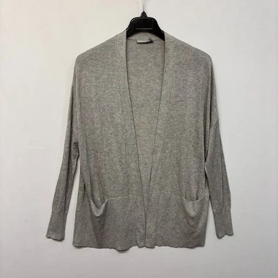 Женский шелковый кашемировый свитер-кардиган Vince с открытой передней частью размер средний серый D054 -19 - Изображение 1 из 4