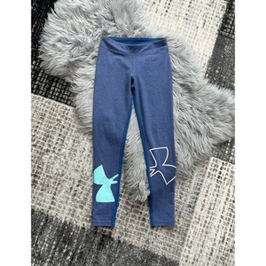 Girl's UNDER ARMOUR Heat Gear Fitted Leggings Blue Color Size Youth Size 10 - Picture 1 of 3