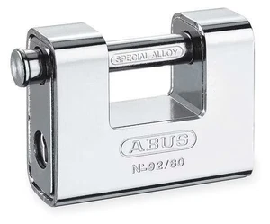 Abus Vorhängeschloss, verschiedenschließend, Rolladenbügel, Messingkörper, Stahl 92/80 KD - Bild 1 von 1