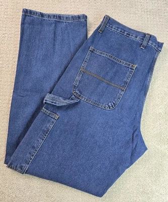 Craftsman Carpenter Dark Painters Jeans Azules 36x34 Pantalones de Trabajo Confort Algodón Foto 1 de 4