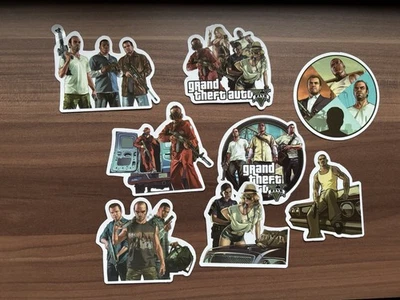 8 Stück GTA Grand Theft Auto Sticker Aufkleber - Bild 1 von 2