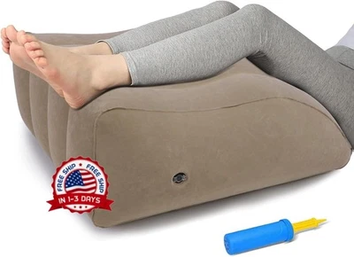 Almohada de cuña para dormir - Almohada inflable de elevación de piernas para circuito de hinchazón Foto 1 de 4