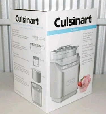 Cuisinart Cool Creations / Gelateria 全新带盒 2 夸脱冰淇淋机 ICE-70P1 — 第 1/3 张图片