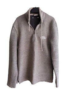 Jersey de lana Weird Fish Waffle Grid Macarrones 1/4 cuarto cremallera tamaño pequeño - Imagen 1 de 13