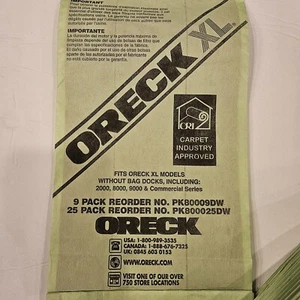 Oreck XL Vacuum Bags 16 Bags Fits XL Models XL8000 XL9000 XL2000 , 75378-01 16 - Picture 1 of 3