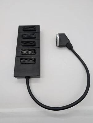 5Fach 5* Scart Verteiler Adapter Stecker TV Scartverteiler Splitter Weiche 0,4m - Bild 1 von 2