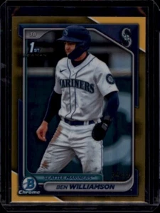2024 Bowman Chrome Prospects True Gold Refractor #BCP67 Ben Williamson - Bild 1 von 2