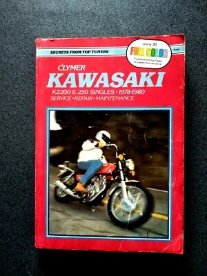 CLYMER KAWASAKI KZ200 & 250 MOTOR CYCLE SERVICE REPAIR MANUAL 1978-1980 - image 1 of 3