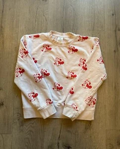 Disney Parks Minnie Mouse all over print Crewneck sweater Girls Size XL - Picture 1 of 3