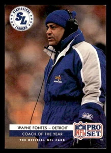 1992 Pro Set #3 Wayne Fontes - EX-EXMT *TedsCardShack* - Picture 1 of 2