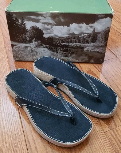 NUOVI TIMBERLAND sandali infradito infradito donna NERI in pelle sughero misura 7 5