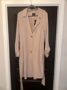 Abercrombie & Fitch Women’s Blush Belted Trench Coat Size XL - Picture 1 of 6