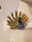 Vintage Unsigned Marcel Boucher ? Style Peacock Brooch Pin