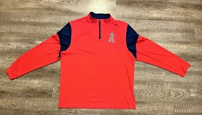 MLB Los Angeles Angels 1/4 Zip Pullover Sweatshirt Adult 2XL - Image 1 of 4