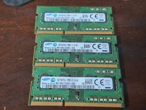 LOT of 3-4GB--12GB TOTAL--SAMSUNG 1RX8 PC3L-12800S LAPTOP RAM M471B5173EB0-YK0 - Picture 1 of 2