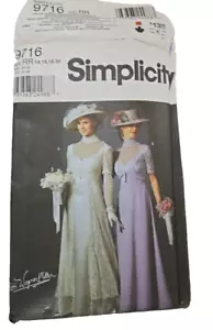 Simplicity 9716 Misses Gr. 14-20 Edwardianisches Hochzeitskleid Brautjungfernkostüm UNGESCHNITTEN - Bild 1 von 4