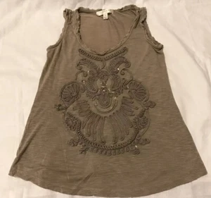 Kenar Ladies Brown Embroidered Tank Size Small - Picture 1 of 4