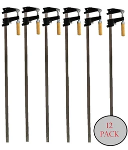 Abrazaderas de barra de acero de 30" de 12 piezas trinquete de metal liberación rápida carpintería metalistería - Imagen 1 de 9