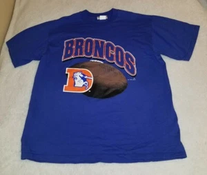 Vintage Chalk Line 1996 Broncos NFL Tshirt Blue Size XL - Picture 1 of 7