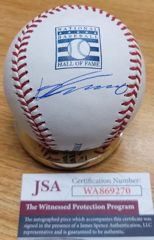 Autographed VLADIMIR GUERRERO HOF Logo Official Major League Baseball  JSA Wit - Image 1 of 1