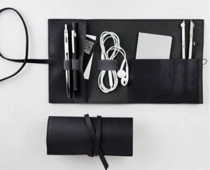 Power Data Line Cargador Digital Accesorio Bolsa Bolsillo Cuero Vaca Negro H940 - Imagen 1 de 3