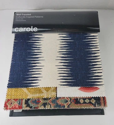 Carole Fabric Upholstery Sample Book Culturally Inspired Patterns Well Traveled - Image 1 of 4