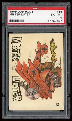 1969 Donruss Odd Rods Sticker #36 Mister Lifter PSA 6 - Image 1 of 3