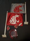 Washington State Cougars WSU Car Flags (2) & Headband GO COUGS!
